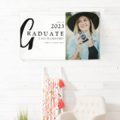 Minimale Typografie Afstuderen Foto Afstuderen Spandoek (Insitu)