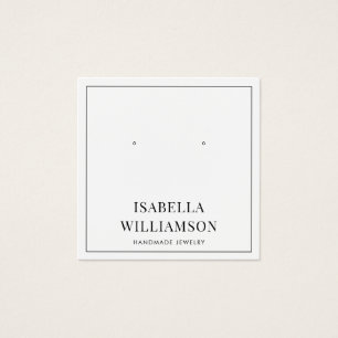 Minimale Typografie Border Vierkante Visitekaartjes