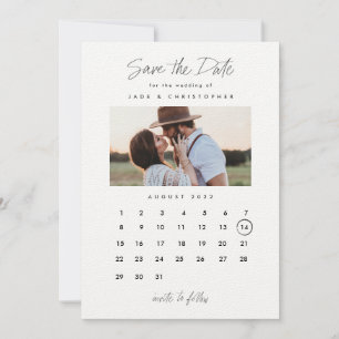 Minimale Typografie Calendar Photo Wedding Save The Date