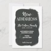 Minimale Typografie Chalkboard New Home Moving Aankondiging (Voorkant)