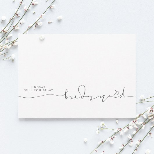 Minimale Typografie Editable Colors Bridesmaid