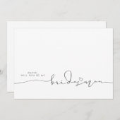 Minimale Typografie Editable Colors Bridesman (Voorkant / Achterkant)