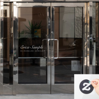 Minimale Typografie Elegant Modern Jewelry Busines Raamsticker