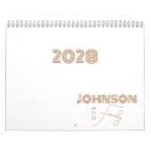 Minimale typografie familienaam kalender (Hoes)