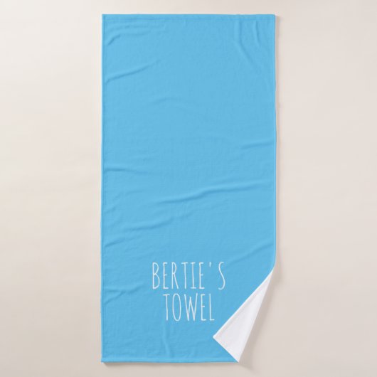 Minimale Typografie Gepersonaliseerd Pet Bath Towe Badhanddoek (Badhanddoek)