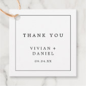 Minimale typografie Hartelijk dank Bedankjes Labels (Voorkant)