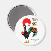 Minimale Typografie Kerstmis Portugees Groeten Magneet (Voorkant / Achterkant)