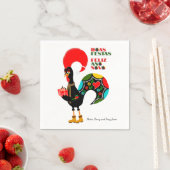 Minimale Typografie Kerstmis Portugees Groeten Servet (Insitu)