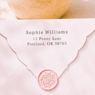 Minimale typografie Naam & Achternaam Retouradres Rubberstempel
