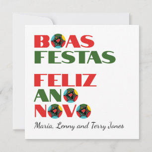 Minimale Typografie Portugees Kerstgroeten