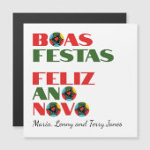 Minimale Typografie Portugees Kerstgroeten (Voorkant / Achterkant)