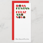 Minimale Typografie Portugees Kerstgroeten (Voorkant / Achterkant)