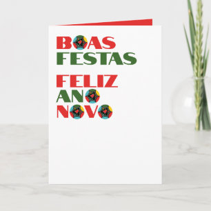 Minimale Typografie Portugees Kerstgroeten Kaart