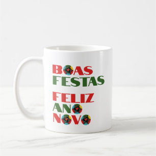 Minimale Typografie Portugees Kerstgroeten Koffiemok