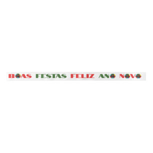 Minimale Typografie Portugees Kerstgroeten Lint