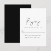Minimale typografie RSVP kaartje (Voorkant / Achterkant)
