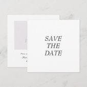 Minimale typografie save the date (Voorkant / Achterkant)