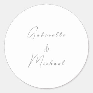 Minimale typografie Tijdloze elegantie Kersenrood Ronde Sticker