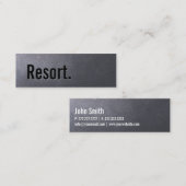 Minimale typografie van steenkolenzwart mini visitekaartje (Voorkant / Achterkant)