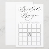 Minimale Typografie Vrijgezellenfeest Bingo Game (Voorkant / Achterkant)