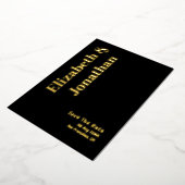 Minimale Typografie Weddenschap sparen de Datum Folie Uitnodiging (Gedraaid)