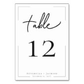 Minimale Typografie Zwart-wit bruiloft Kaart (Achterkant)