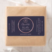 Minimale typografische cirkel roos goud lijst logo etiket (Insitu)