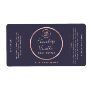 Minimale typografische cirkel roos goud lijst logo etiket