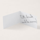 Minimale Typografische Fun, maar formele bruiloft Kaart (Binnen)