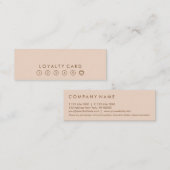 Minimale typografische peach mini-logo mini visitekaartje (Voorkant / Achterkant)