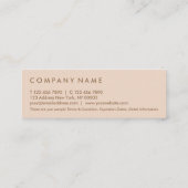 Minimale typografische peach mini-logo mini visitekaartje (Achterkant)