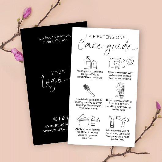 Minimale uitbreidingen van zwart-wit-haaruitval na visitekaartje