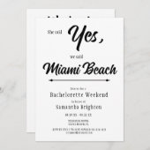 Minimale uitnodiging Bachelorette Weekend (Voorkant / Achterkant)