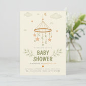 Minimale uitnodiging tot Baby shower (Staand voorkant)