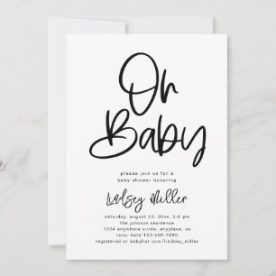 Minimale uitnodiging tot Baby shower
