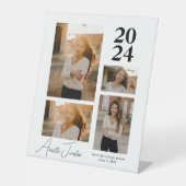 Minimale uitnodiging tot Folie jaar Afstuderen Reclamebord Met Voetstuk (Voorkant)