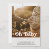 Minimale uitnodiging tot fotoBaby shower (Voorkant)