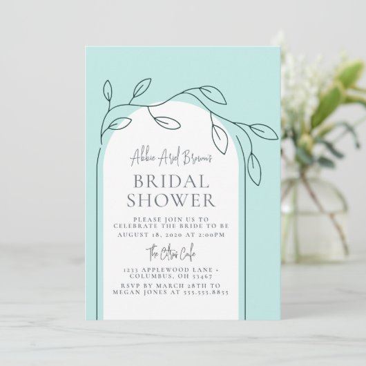 Minimale Uitnodiging van de Bridal van het Manuscr (Staand voorkant)