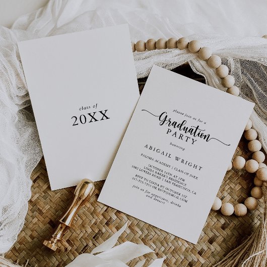 Minimale uitnodiging van de GraduPartij van de Cal