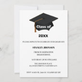 Minimale uitnodiging voor afstuderen van script (Achterkant)