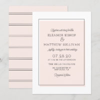 Minimale uitnodiging voor Blush Color Block