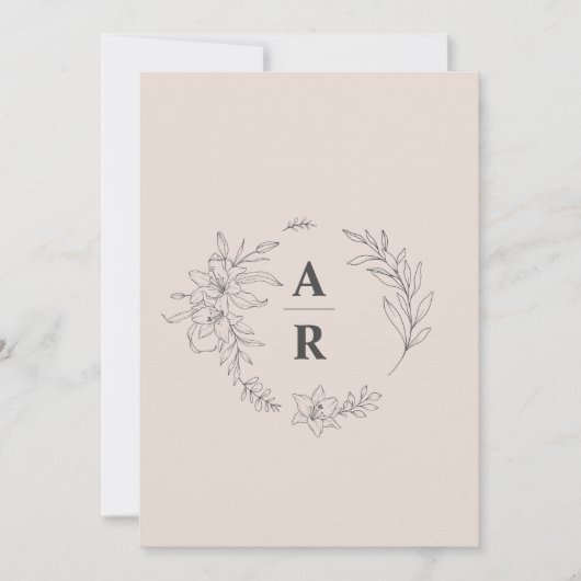 Minimale uitnodiging voor bruiloft (Voorkant)