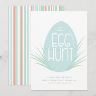 Minimale uitnodiging voor de jacht op paaseieren