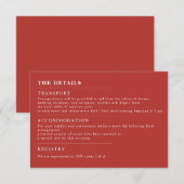 Minimale uitnodiging voor details over Bleke bruil (Voorkant / Achterkant)