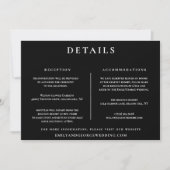 Minimale uitnodiging voor details van zwart-witbru (Voorkant)