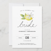 Minimale uitnodiging voor een bridal van Lemon