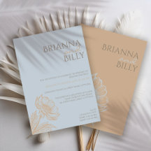 Minimale uitnodiging voor een Floral Wedding