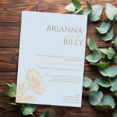 Minimale uitnodiging voor een Floral Wedding