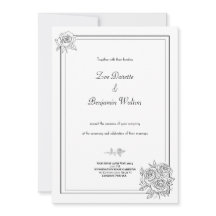 Minimale uitnodiging voor een Floral Wedding