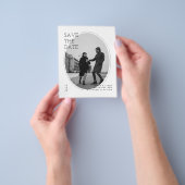 Minimale uitnodiging voor een moderne bootfotobrui flyer (Hand)